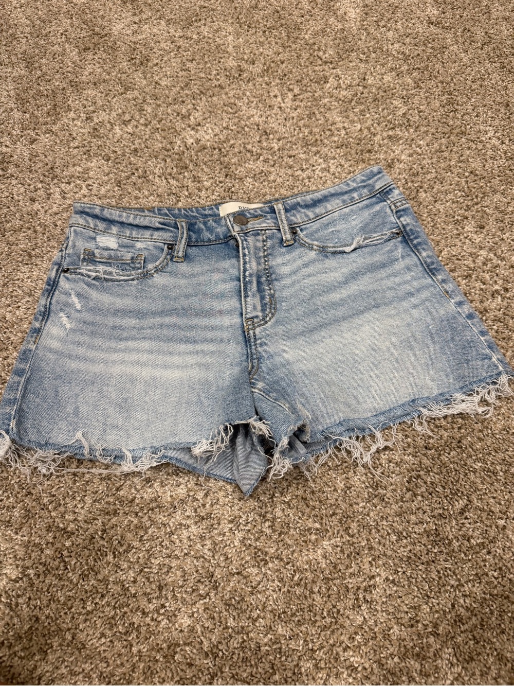BKE Light Wash Distressed Denim Shorts